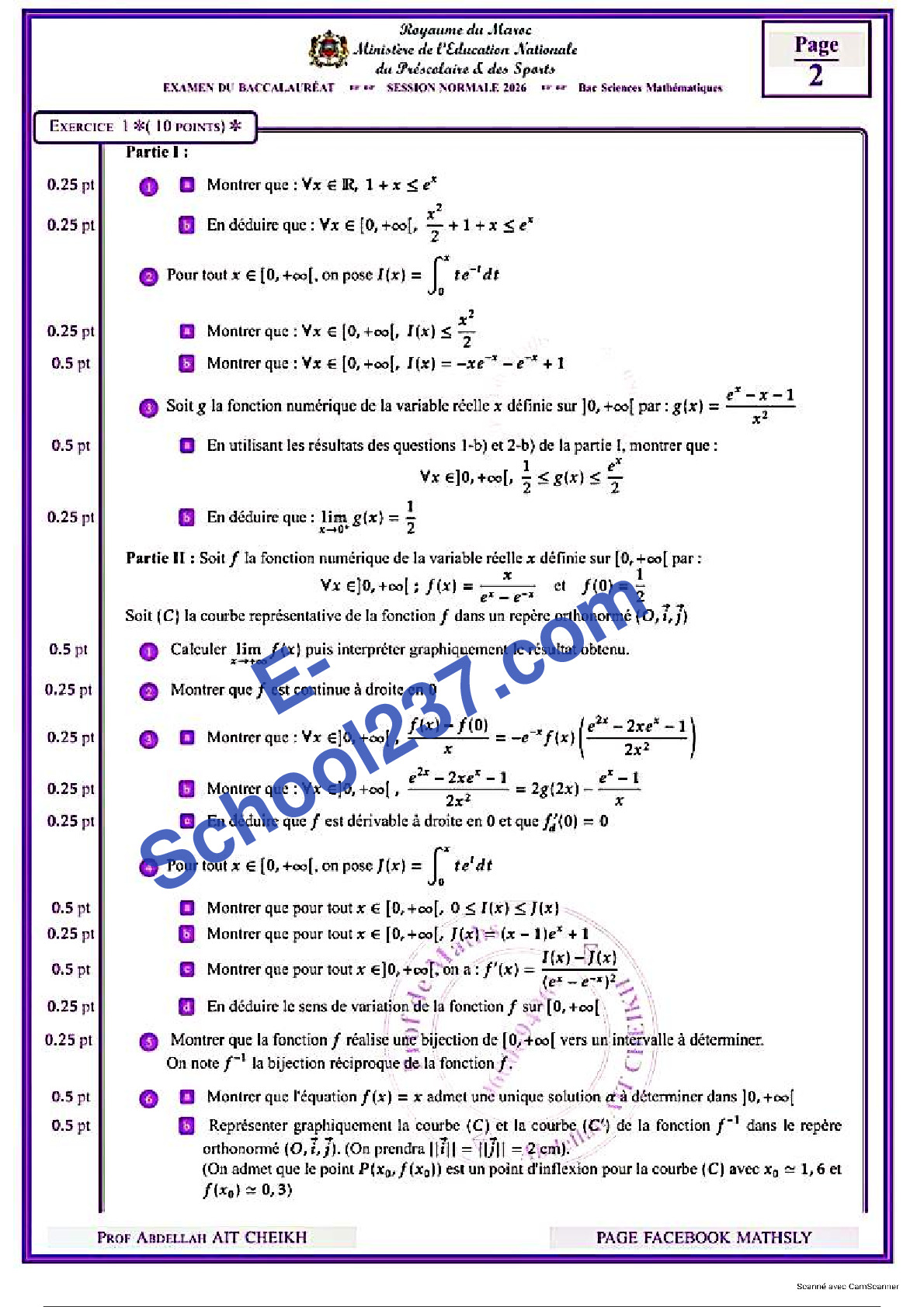 TC maths Bac2026-maroc